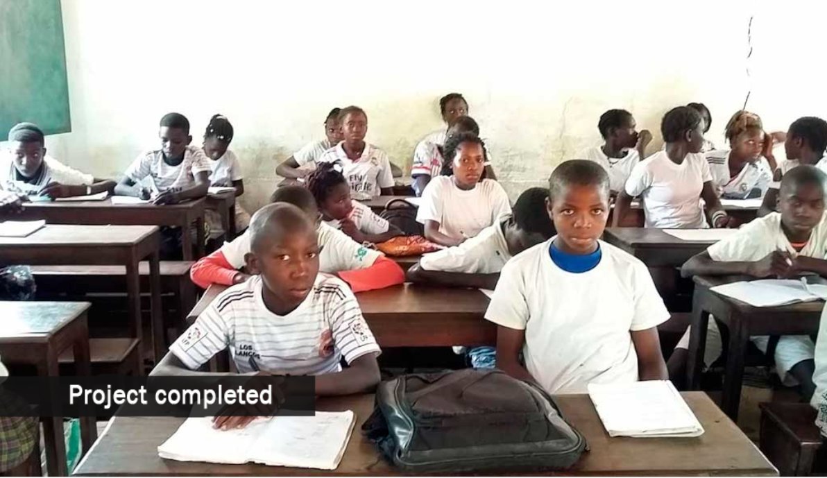 A writing desk for the students of Cussana school