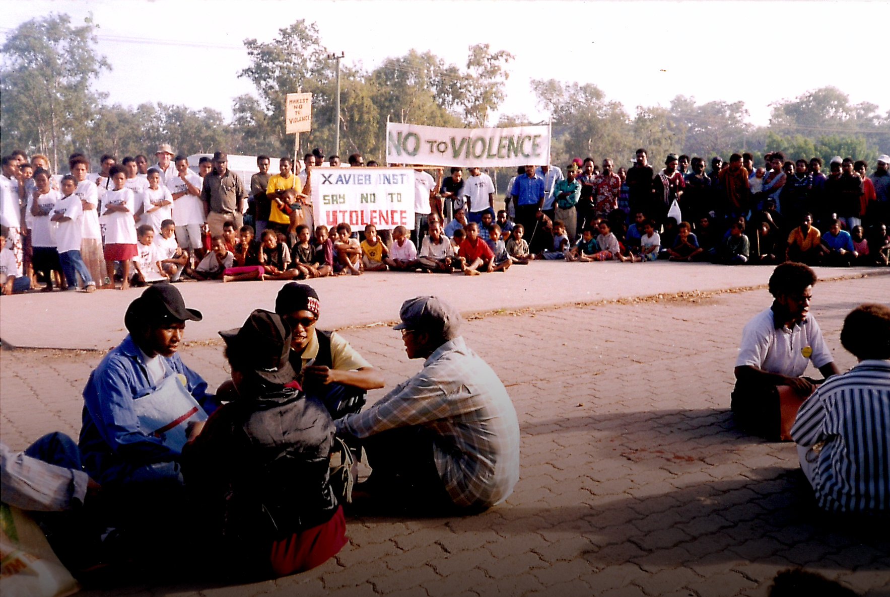 Anti-violence demonstration in Port Moresby, Papua 2001