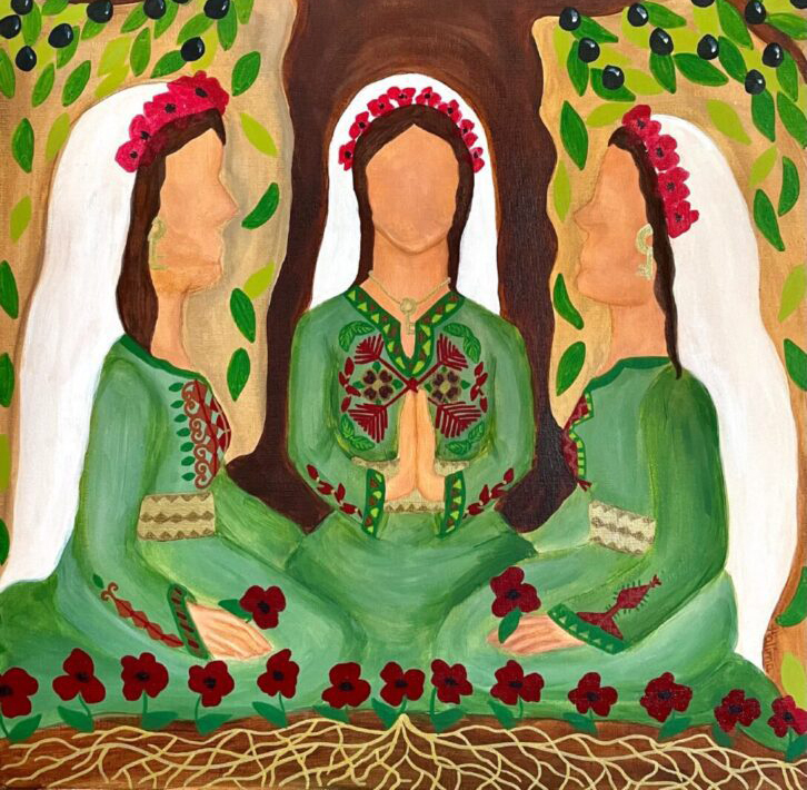 donne palestinesi che pregano